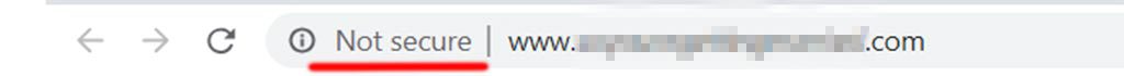 Not secure warning in Google Chrome